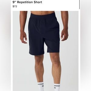 Alo Yoga Navy Blue 9” Repetition Short - Size Large